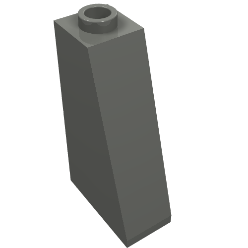 Brick Sloped 75° 2 × 1 × 3 with Open Stud Dark Bluish Gray