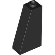 Brick Sloped 75° 2 × 1 × 3 with Hollow Stud Black