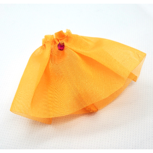 Belville, Skirt, Long, Sheer with Jewel Medium Orange