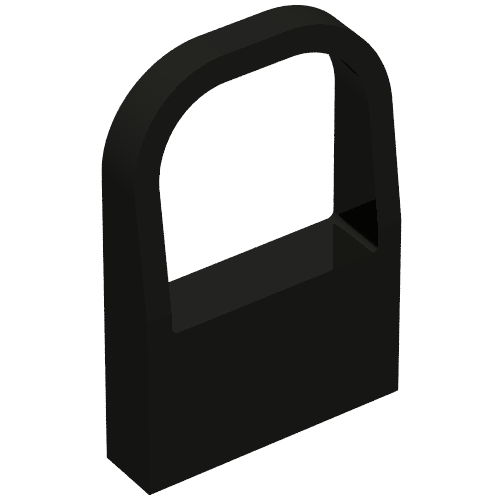 Windowscreen 1 × 4 × 5 Curved Top Schwarz