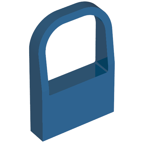 Windowscreen 1 × 4 × 5 Curved Top Blau