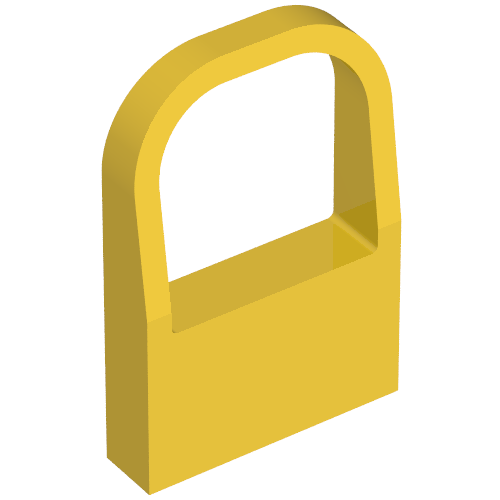 Windowscreen 1 × 4 × 5 Curved Top Yellow