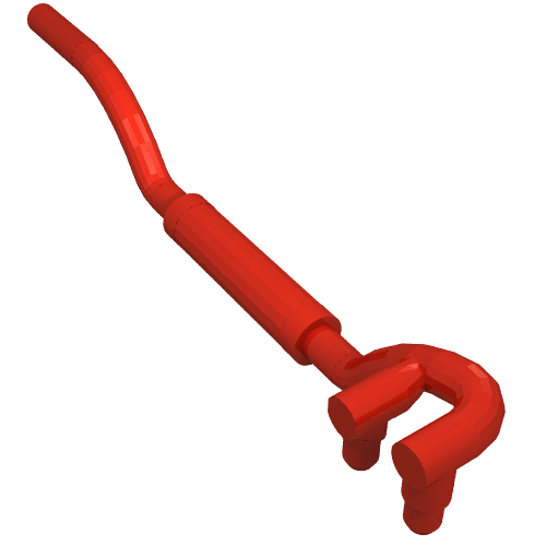 Exhaust Pipe Twin Inlet 11L Left Red