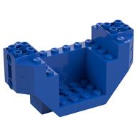 Wedge Brick Special 4 × 10 × 4 with 3 × 4 Recessed and Pin Holes- Plane Bottom Blau