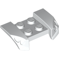Mudguard 2 × 4 with Molded Headlights White