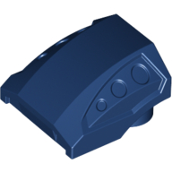 Brick Curved 2 × 2 No Studs - 3 Recessed Side Ports Dark Blue