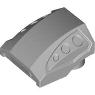 Brick Curved 2 × 2 No Studs - 3 Recessed Side Ports Light Bluish Gray