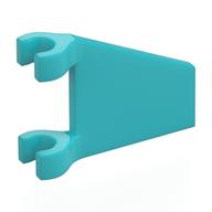Flag 2 × 2 Trapezoid with Flat Area between Clips Medium Azure