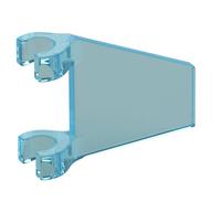 Flag 2 × 2 Trapezoid with Flat Area between Clips Transparent-Hellblau
