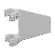 Flag 2 × 2 Trapezoid with Flat Area between Clips Trans-Clear