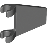 Flag 2 × 2 Trapezoid with Flat Area between Clips Dark Bluish Gray