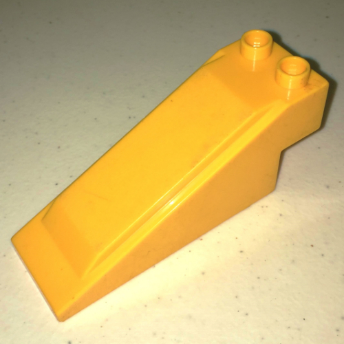 Duplo Road Section Slope with 2 Studs on Top Bright Light Orange