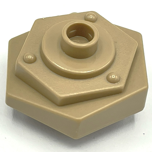 Duplo Weight Hexagonal with 1 stud in Rot