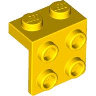 Bracket 1 × 2 - 2 × 2 Yellow