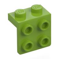 Bracket 1 × 2 - 2 × 2 Lime