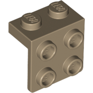 Bracket 1 × 2 - 2 × 2 Dark Tan