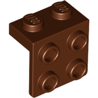 Bracket 1 × 2 - 2 × 2 Reddish Brown