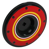 Wheel Cover for Wheel 34 × 56 with Red, Yellow, White Circles print Schwarz