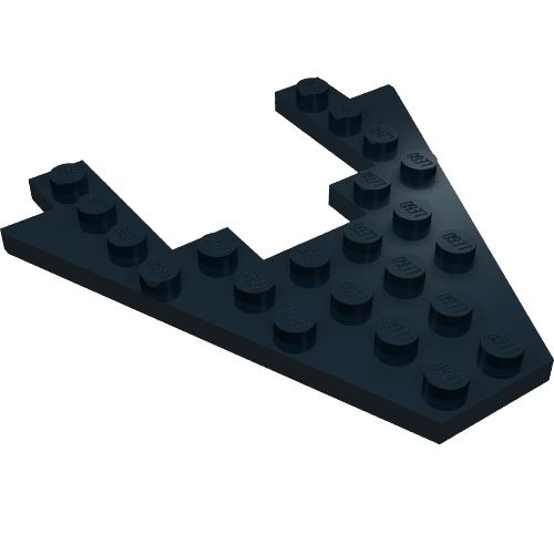 Wedge, Plate 8 × 8 with 4 × 4 Cutout Black