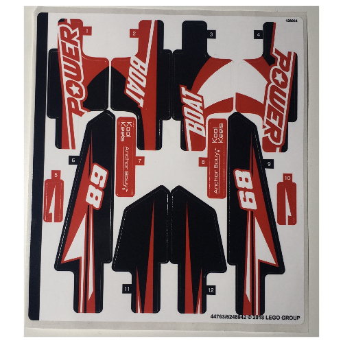 Stickerbogen für Set 42089-1 [Keine Farbe/Beliebige Farbe]