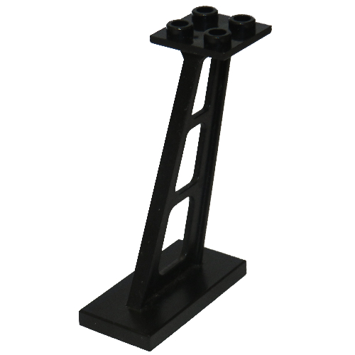 Support 2 × 4 × 5 Stanchion Inclined [3mm wide posts] Schwarz