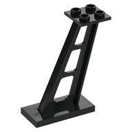 Support 2 × 4 × 5 Stanchion Inclined [5mm wide posts] Black