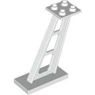Support 2 × 4 × 5 Stanchion Inclined [5mm wide posts] Weiß