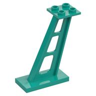 Support 2 × 4 × 5 Stanchion Inclined [5mm wide posts] Dark Turquoise