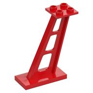 Support 2 × 4 × 5 Stanchion Inclined [5mm wide posts] Red