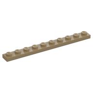 Platte 1 × 10 Dunkelbeige