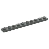 Platte 1 × 10 Dunkelgrau