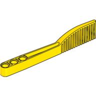 Technic Track System Gate 1 × 11 with End Tab and Three Holes Yellow