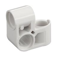 Technic Pin Connector Perpendicular 2 × 2 Bent White