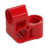 Technic Pin Connector Perpendicular 2 × 2 Bent Red