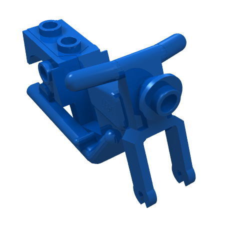 Vehicle Base, Motorcycle Chassis, Frame 3 × 6 × 3 Blau