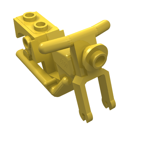 Vehicle Base, Motorcycle Chassis, Frame 3 × 6 × 3 Yellow
