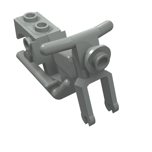 Vehicle Base, Motorcycle Chassis, Frame 3 × 6 × 3 Light Gray