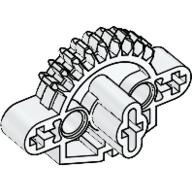 Large Figure Skeletal, Torso, Gear 9 Tooth with 3 Axle Holes and 2 Holes (Matoran) Weiß