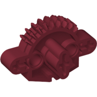 Large Figure Skeletal, Torso, Gear 9 Tooth with 3 Axle Holes and 2 Holes (Matoran) Dunkelrot