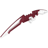Large Figure Weapon Staff, Marbled Dark Red Pattern (Staff of Light Blade) Milky White