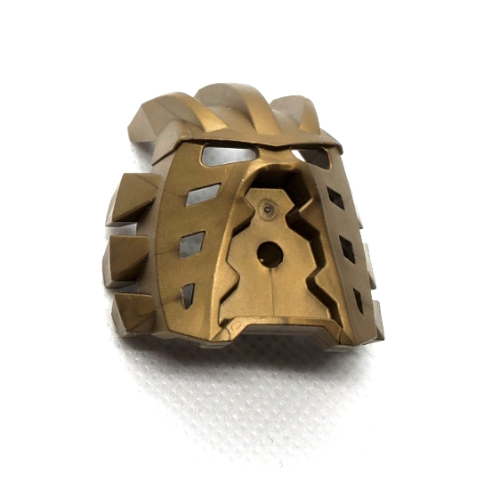 Large Figure Mask Avohkii in Flat Dark Gold