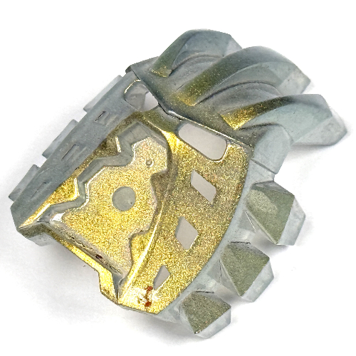 Large Figure Mask Avohkii with Gold Pattern Transparent