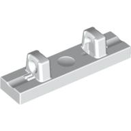 Hinge Tile 1 × 4 Locking Dual 1 Fingers on Top [4 Locking Ridges] White
