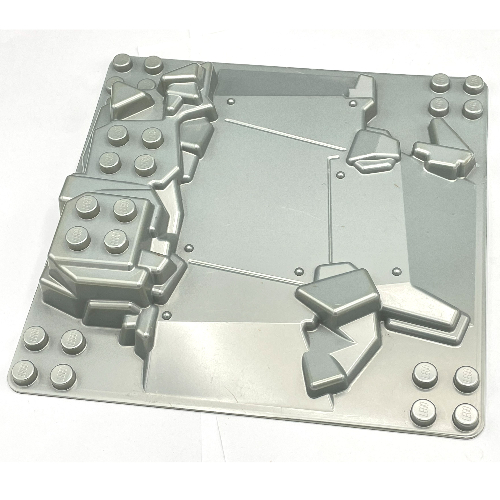 Duplo Baseplate Multi Leveled with Slopes and Steps 12 × 12 with Four Studs in Each Corner Pearl Light Gray