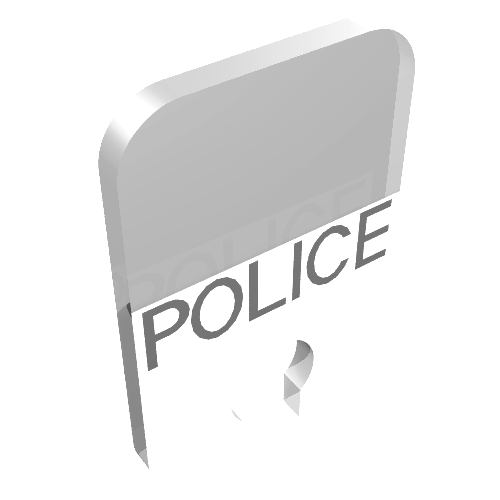 Motorcycle Windshield with POLICE Print Trans-Clear