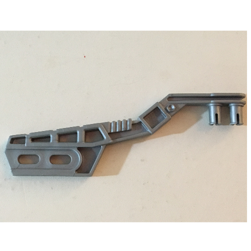 Large Figure Hockey Stick with 2 Pins, 2 oval holes in blade Pearl Light Gray