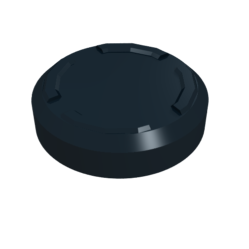 Large Figure Accessory, Hockey Puck [No Axlehole] Black