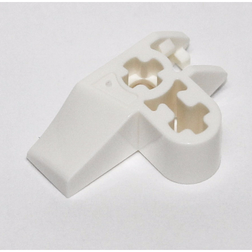 Technic Axle Connector 2 × 3 Perpendicular with Catch White