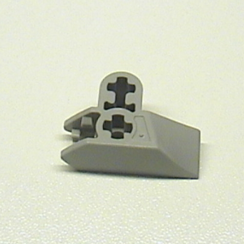 Technic Axle Connector 2 × 3 Perpendicular with Catch Light Gray