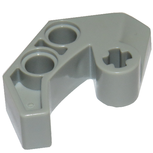Technic Axle and Pin Connector 2 × 4 Double Sloped Light Gray
